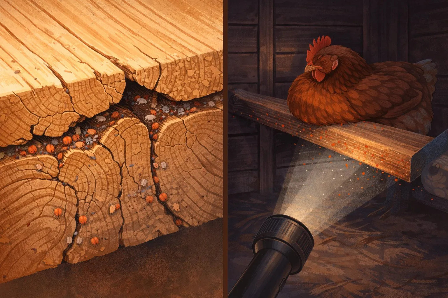 Poux rouges des poules : guide complet pour les identifier, les traiter et s'en débarrasser du poulailler