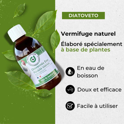 Diavermix Eau - Vermifuge Naturel Poules contre les Vers Intestinaux