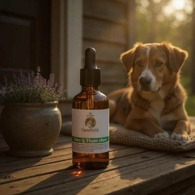 Ingrédients Tikapuce Chien : acides gras végétaux pour anti-puce tique chien