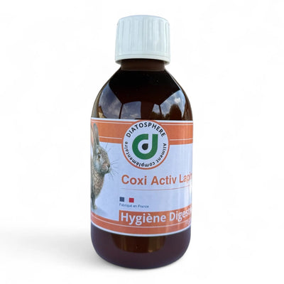 Complément anti-coccidiose CocciActiv pour poules et lapins, flacon naturel pour hygiène intestinale