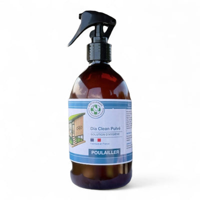 Dia Clean Pulvé, spray désinfectant poulailler contre microbes, soin naturel poules