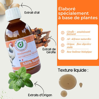 Histomodia, aliment complémentaire à diluer dans l'eau de boisson