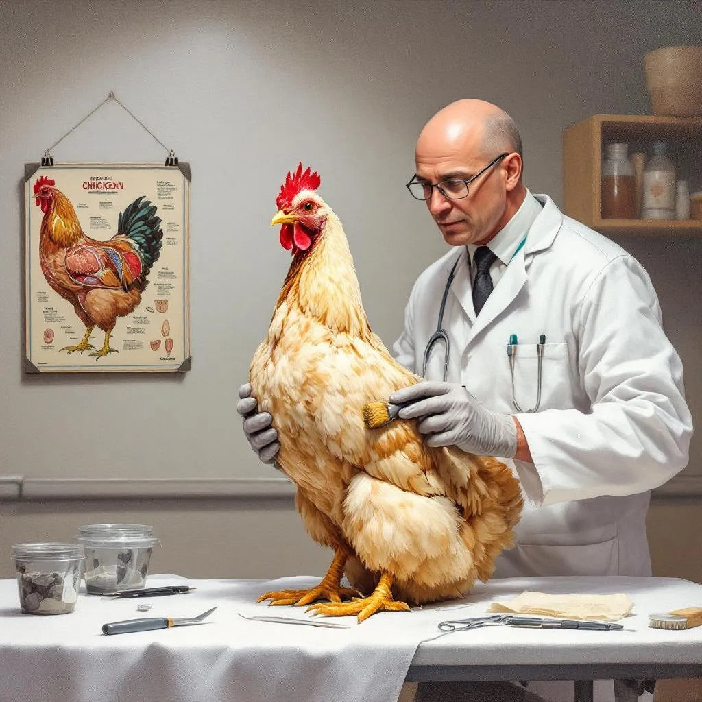 Caque poules sont éxaminé par les soins de Diatosphère