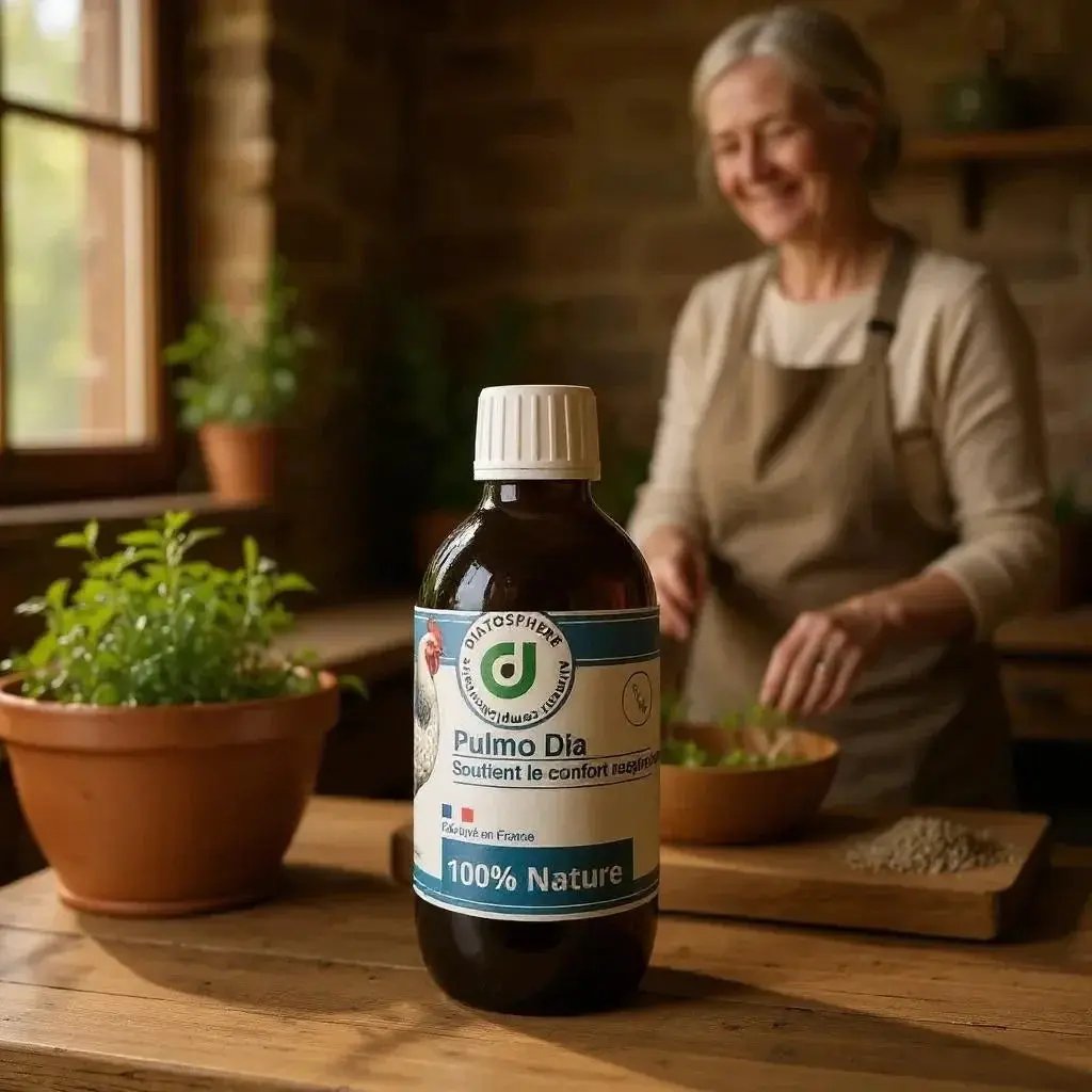 Pulmo Dia, traitement naturel contre coryza et toux chez les poules