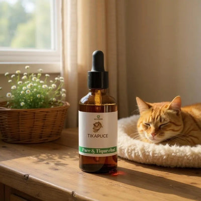 Ingrédients Tikapuce Chat : acides gras végétaux, acide dodécanoïque pour anti-puce chat