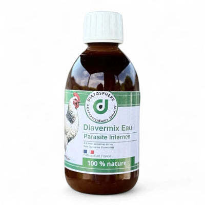 Diavermix Eau, aliment complémentaire liquide pour poules et volailles