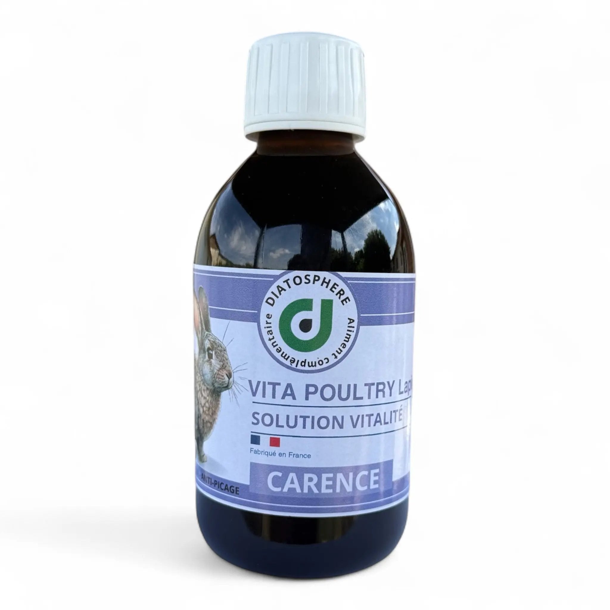 Complément vitaminé Vita pour lapins, flacon naturel pour santé et vitalité des rongeurs